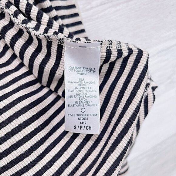 SPLENDID Striped Stretchy Open Cardigan Black Tan Womens Small - Picture 4 of 6